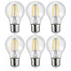 Maclean MCE268 6x LED Bulb, Filament E27, 8W, 230V, WW Warm White 3000K, 806lm, Retro Edison Decorative Bulb