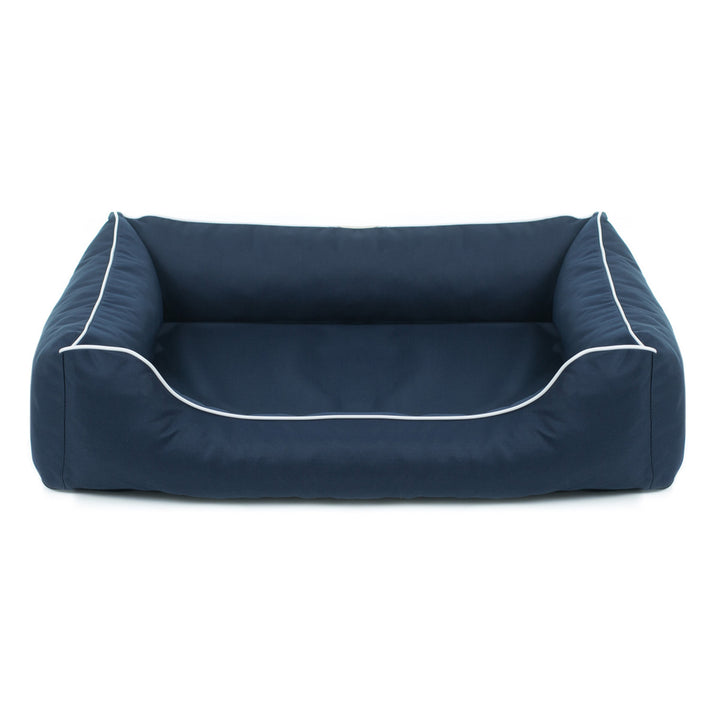 Mestizo Valencia Orthopedic Orthopedic Pet Bed Dog Basket Pet Bed Dog Sofa Cover Waterproof Polyester Fabric Cordura Outside Size: 80 x 60cm / Inside Size: 40x56cm Navy/White