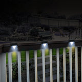 8x Maclean solar LED stair light IP44, 4000K, Ni-MH 100 mAh, 80x45x45mm, dusk sensor MCE319
