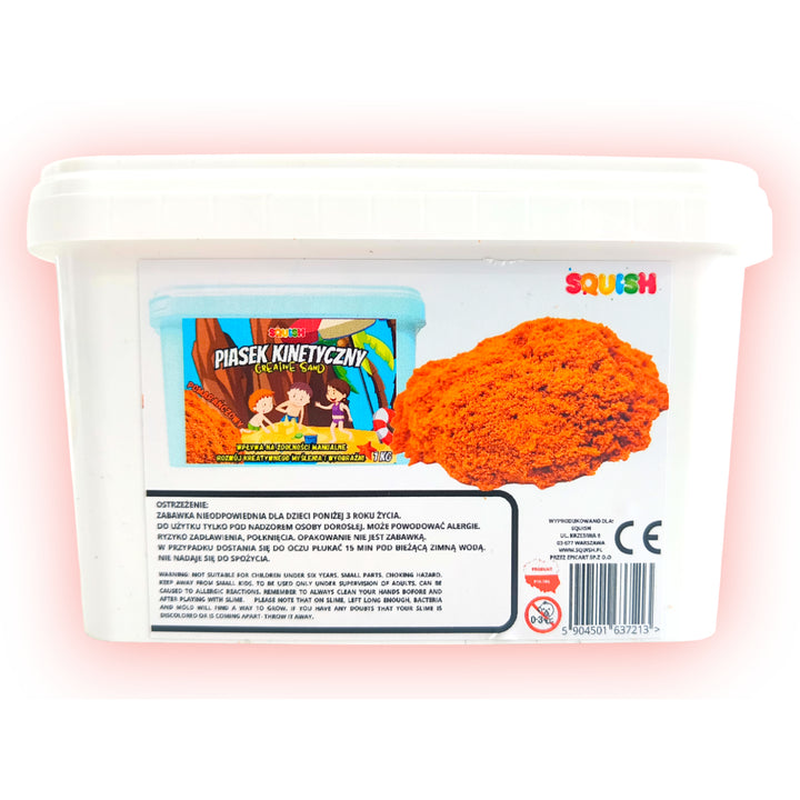 Squish Creative Sand Kinetic Sand 1kg Play Sand Creative Set Sand Toys Orange Colour