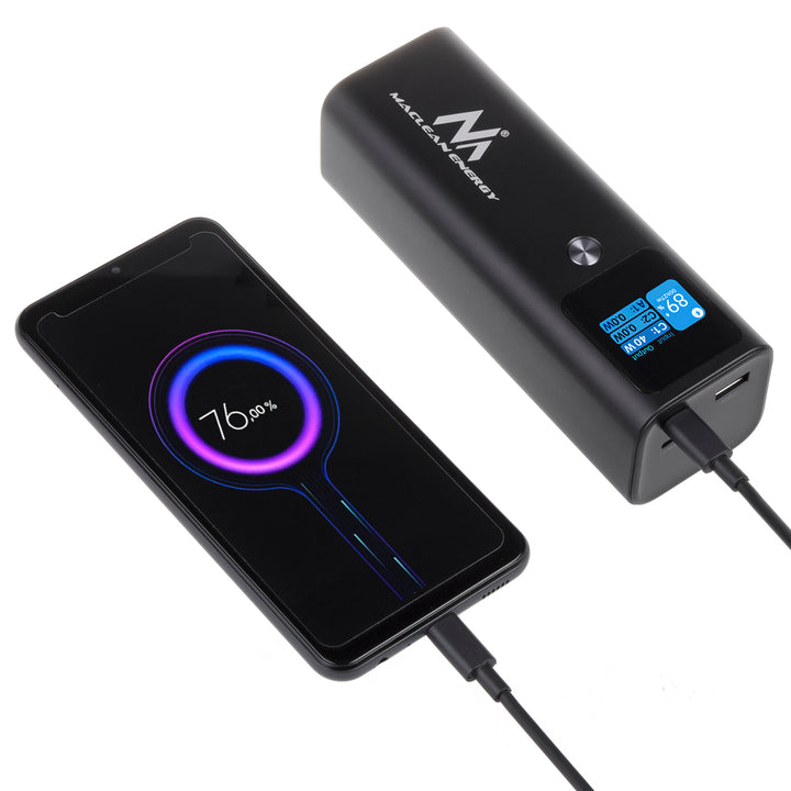 Maclean MCE335 Mobile Battery Power Bank 24600mAh Power Delivery (PD) 140W Fast/Quick/Super Charge 88.56Wh 2x Typ-C USB