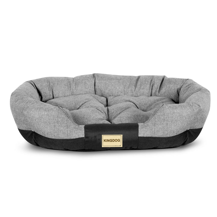 AIO brand oval dog bed 100 x 75 cm waterproof grey CODUOWAL100/75C-SZ