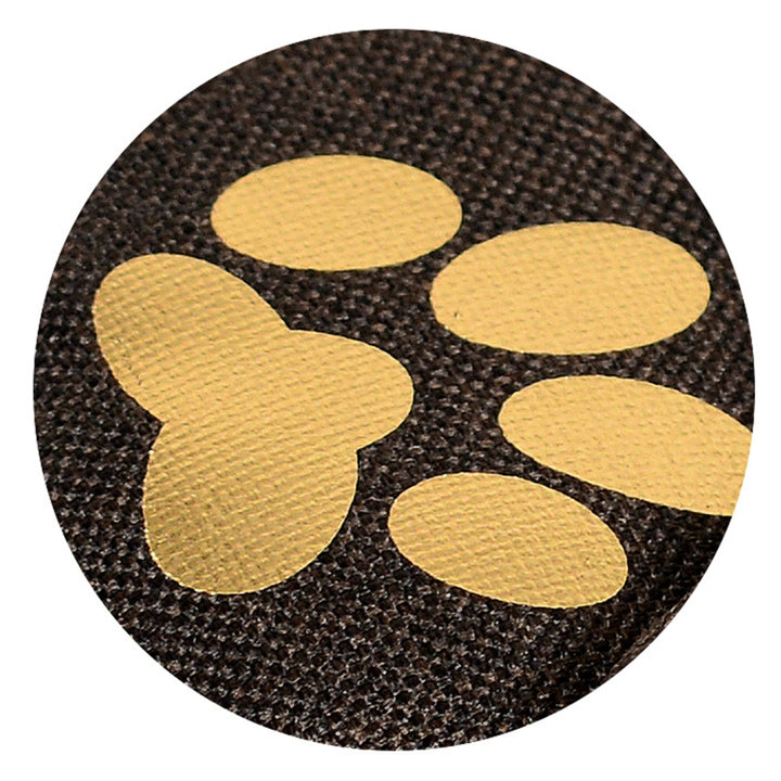 KingDog Prestige Dog Bed Dog Mat Durable Waterproof Dog Mattress with a Pattern of Golden Bones in Brown 100 x 70 cm