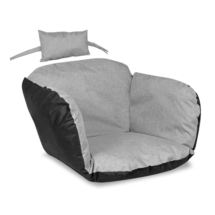 KingGarden Garden Cushion 112x113 cm for Stork's Nest Hanging Chair Waterproof Dark Grey