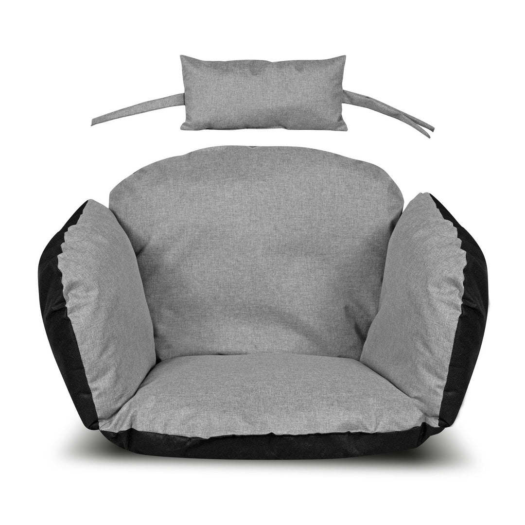 KingGarden Garden Cushion 112x113 cm for Stork's Nest Hanging Chair Waterproof Dark Grey