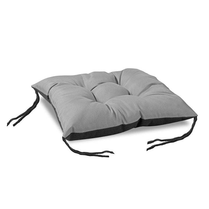 KingGarden Garden Chair Cushion with Strings Sit Cushion Waterproof Gray 42 x 42 cm