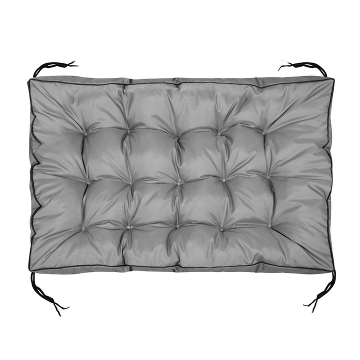 Garden Cushion 120x80 cm with High Side for Pallet Bench Waterproof Gray