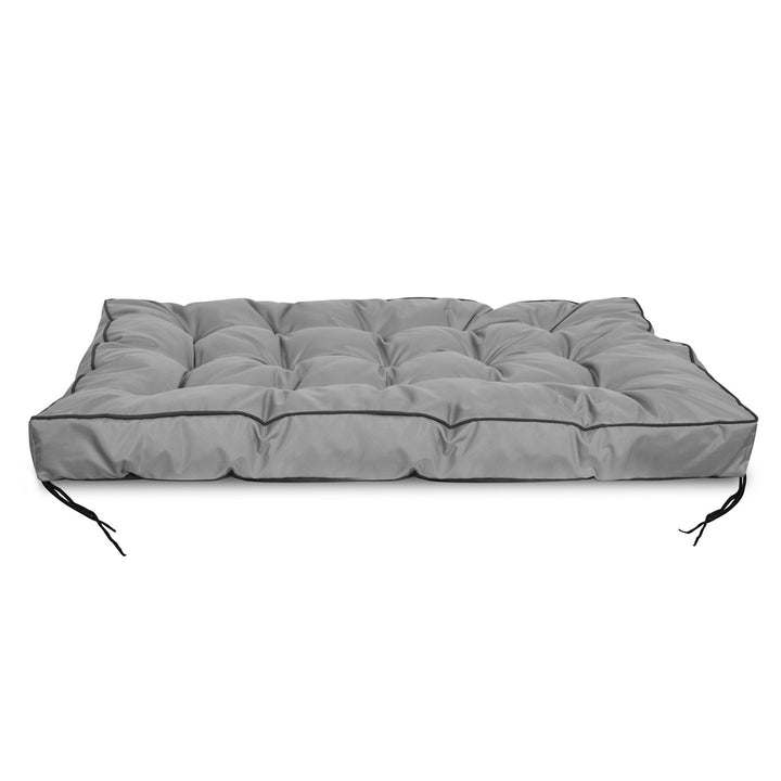 Garden Cushion 120x80 cm with High Side for Pallet Bench Waterproof Gray