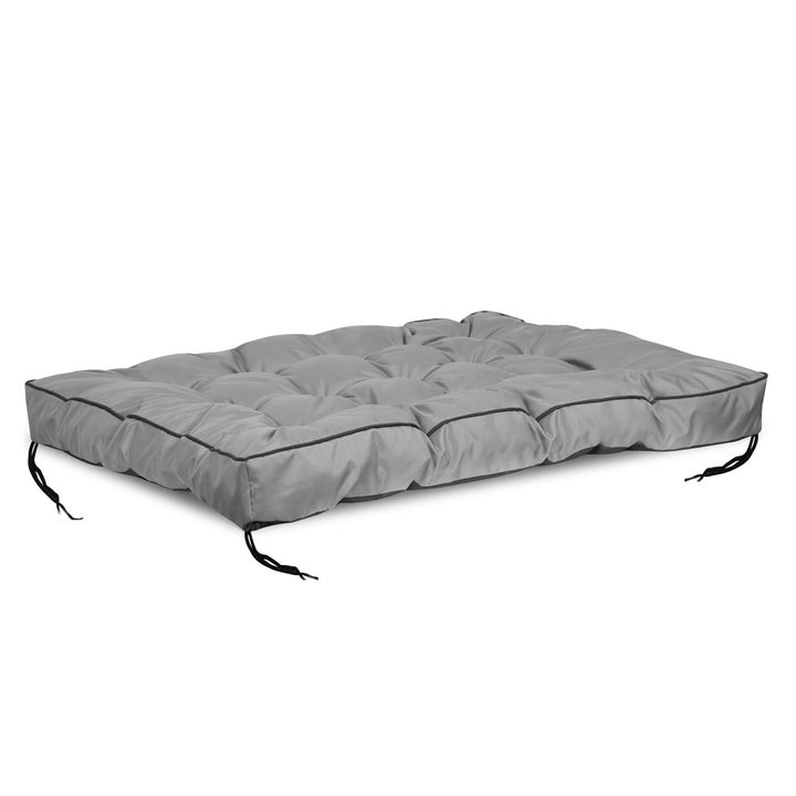 Garden Cushion 120x80 cm with High Side for Pallet Bench Waterproof Gray