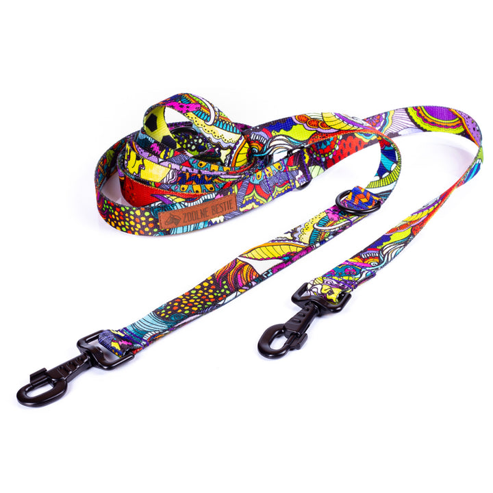 Zdolne Bestie  Webbing Intertwining Leash for Dog Adjustable Lead Miracles on a Stick XXL length 300cm width 2cm.