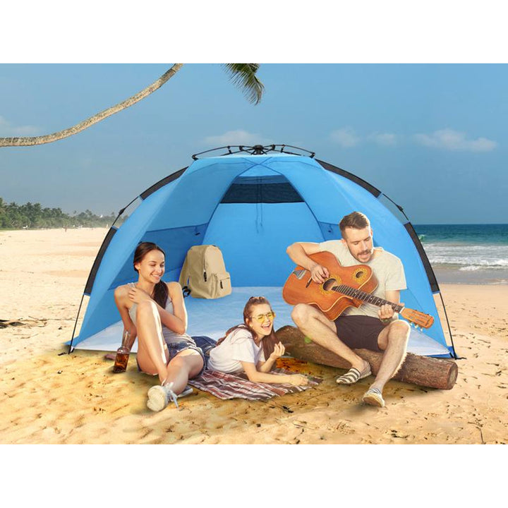 SIESTA BEACH CAMP Beach Tent Sun Shade Wind Protection Camping 220 x 125 x 120cm