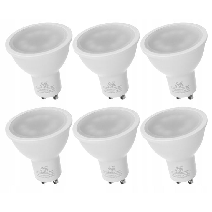 Maclean MCE437 NW 6x LED Bulb, GU10, 7W, 220-240V~, 50/60Hz, Neutral White, 4000K, 490 Lumens