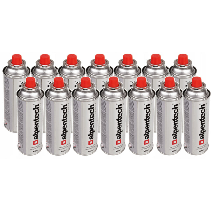 Alpen Camping 14x Alpentech 400ml Gas Cartridge Isobutane, Operating range -10°c to+ 40°c, IK300