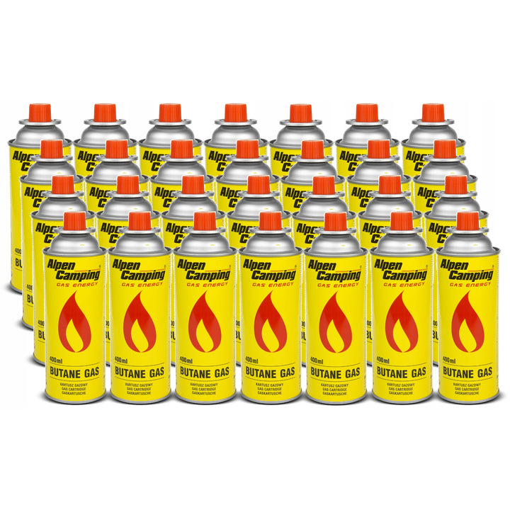 Alpen Camping 28x 500g Gas Cartridge Gas Bottle for Gas Stove, Camping Stove, Bunsen Burner, Soldering Burner