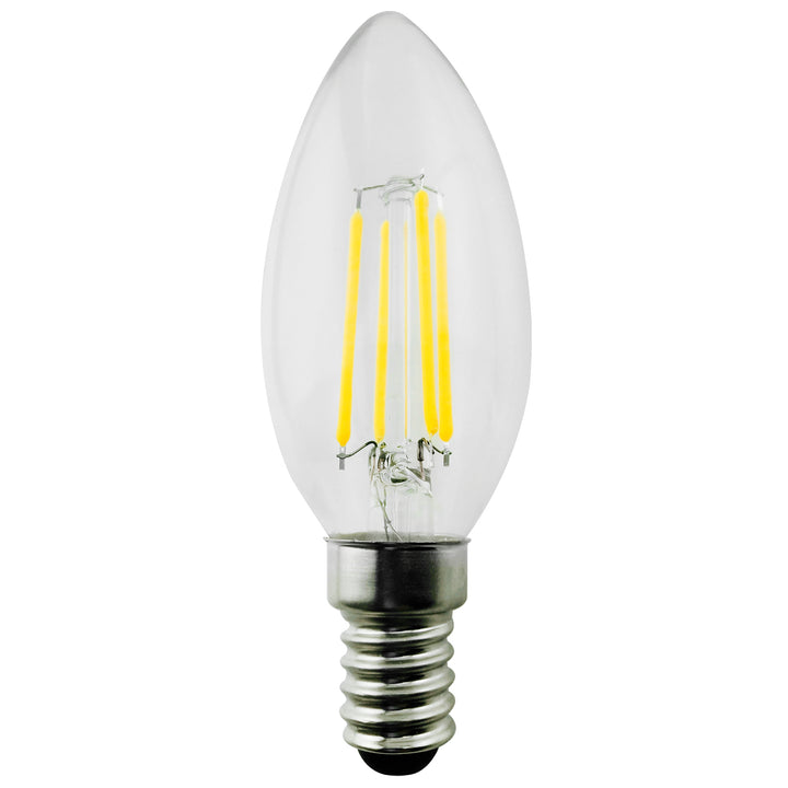 Maclean MCE286 6x Filament LED E14 Bulb, 6W, 230V, WW Warm White 3000K, 806lm, Retro Edison Decorative Candle C35