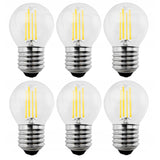 Maclean MCE284 6x LED Filament Bulb, LED E27, 6W, 230V, WW Warm White 3000K, 600lm, Retro Edison Decorative G45