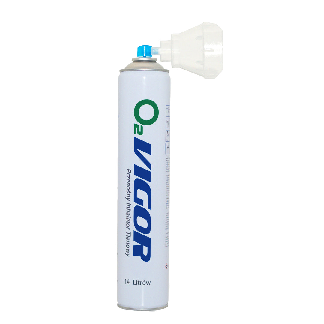 Inhalation oxygen in a 99% O2 14L can, odorless, 2 pieces