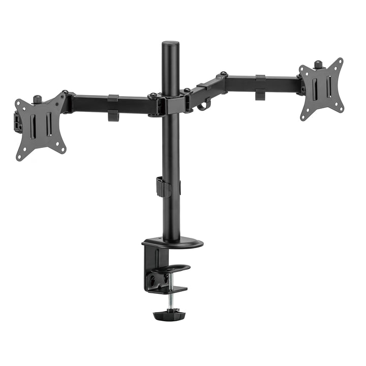 Maclean MC-754N Double Monitor Desk Mount Holder 17"-32" 2x 9kg VESA 75x75 100x100 Tilting Rotating HQ