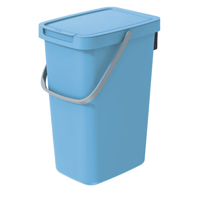 Keden Systema Q Sorting Waste Bin 12L Recycling Bin Separation Segregation Lidded with Handle Hanging Dustbin Garbage Can Slim Paper Glass Plastic Metal Bio