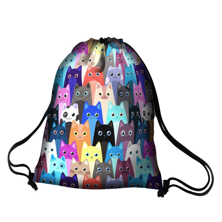 Mála Bróg Bertoni Drawstring Backpack Mála Scoile Fad Strap Adjustable Uiscedhíonach A4