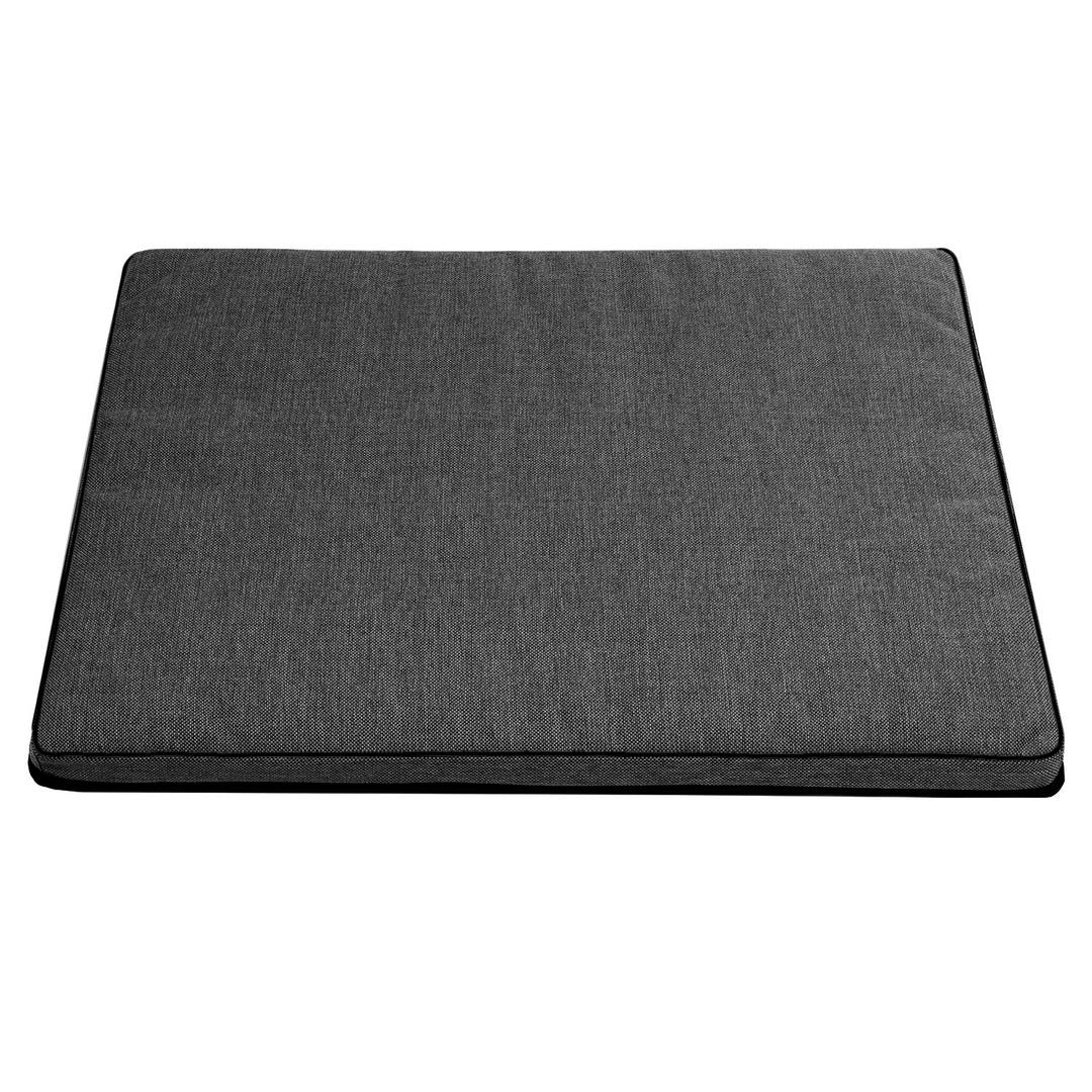 Leonard Standard Dog Pet Mattress Flat Bed Rabbit Cat 80x60cm Dark Grey Black Trim Washable Cover Resistant Sturdy