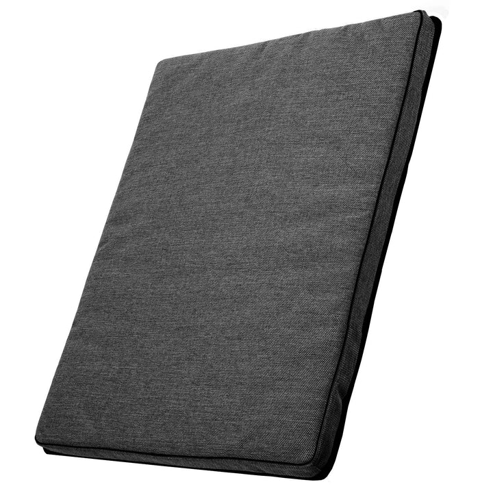 Leonard Standard Dog Pet Mattress Flat Bed Rabbit Cat 80x60cm Dark Grey Black Trim Washable Cover Resistant Sturdy