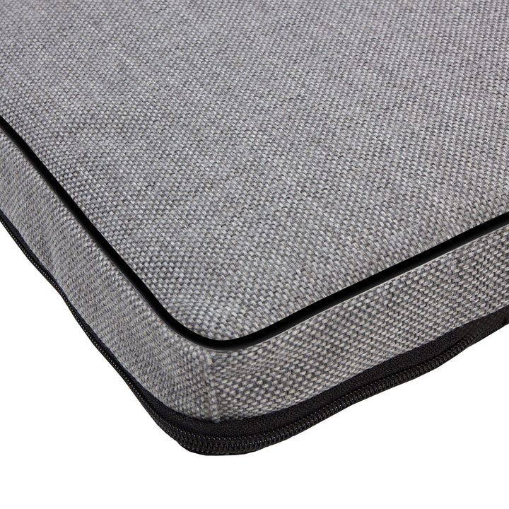 Leonard Standard Dog Pet Mattress Flat Bed Rabbit Cat 80x60cm Grey Black Trim Washable Cover Resistant Sturdy