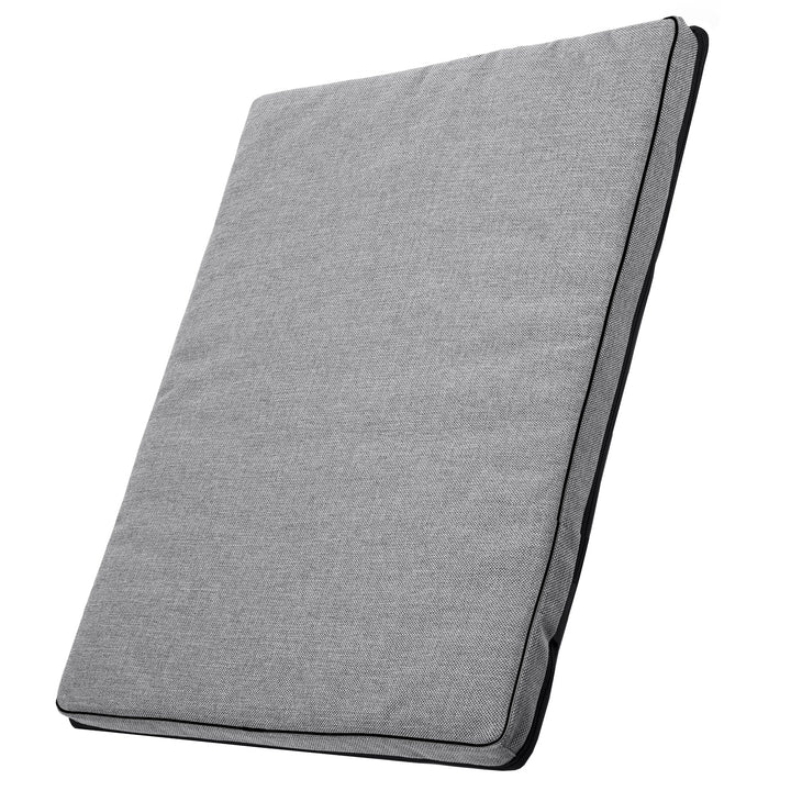 Leonard Standard Dog Pet Mattress Flat Bed Rabbit Cat 80x60cm Grey Black Trim Washable Cover Resistant Sturdy