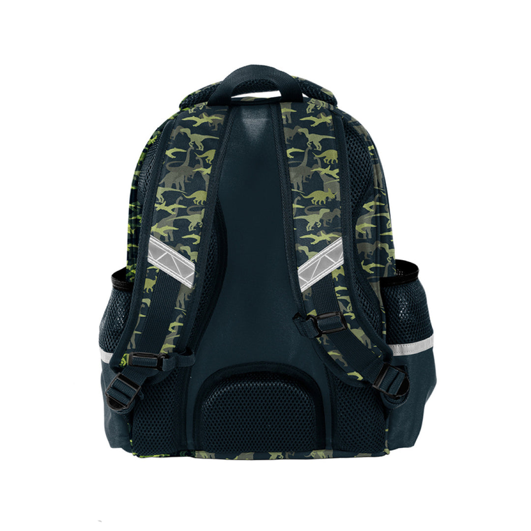 Paso PP23DZ-565 Dinosaur Premium School Backpack Pockets Zipper Handle