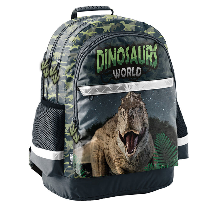 Paso PP23DZ-116 Dinosaur School Backpack Bag Adjustable Shoulder Straps Pockets