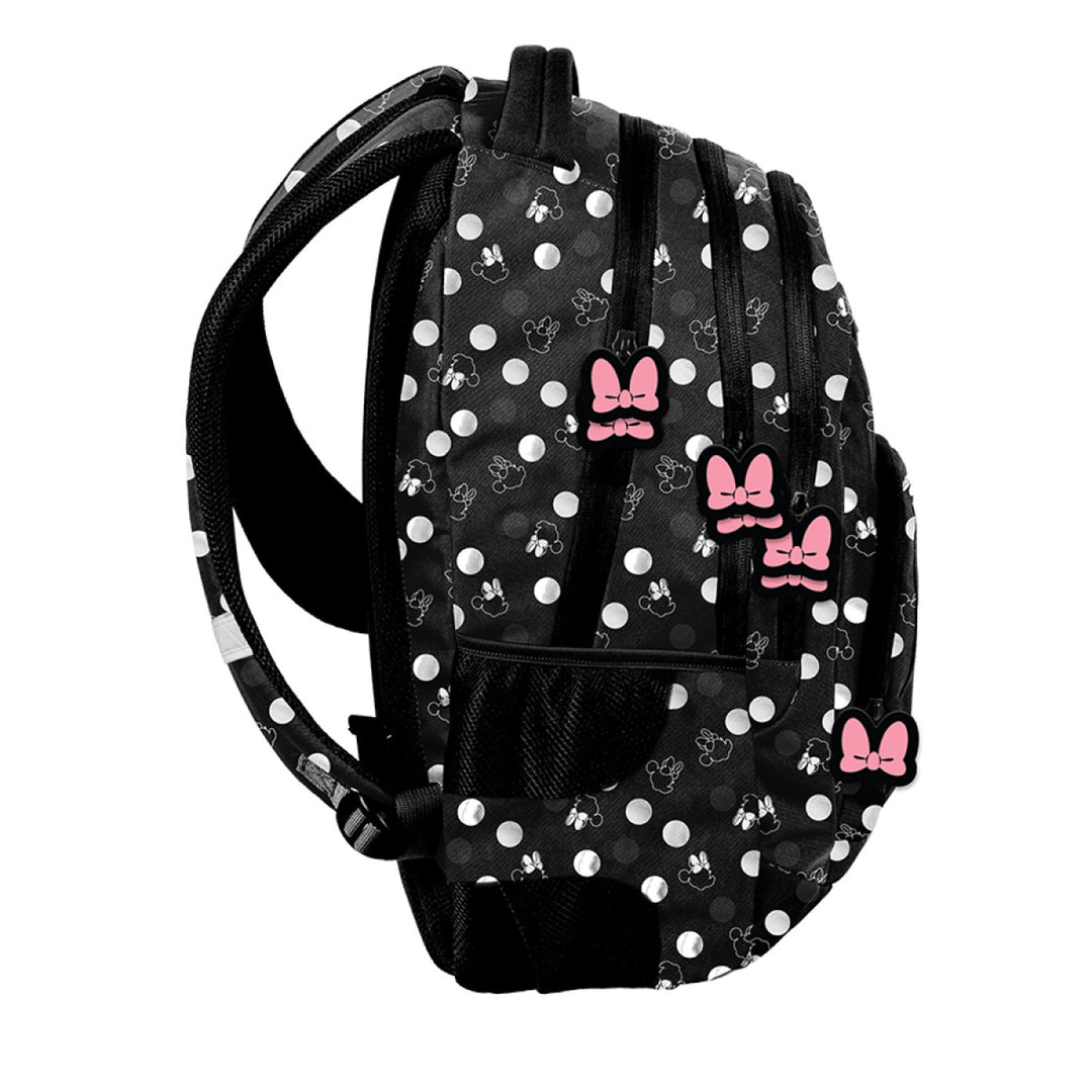 Paso DM23KK-278 Minnie Mouse School Backpack 3 Compartments Side Pockets Girls School Bag Cute