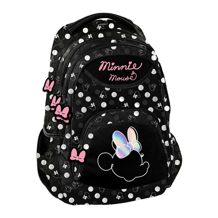 Paso DM23KK-278 Minnie Mouse School Backpack 3 Compartments Side Pockets Girls School Bag Cute