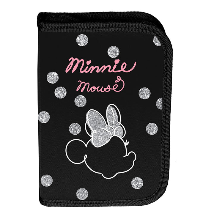 Paso DM23KK-001 Cás peann luaidhe Minnie le Accessories Scoil Zipper Crián Scriosán Peann luaidhe rialóir