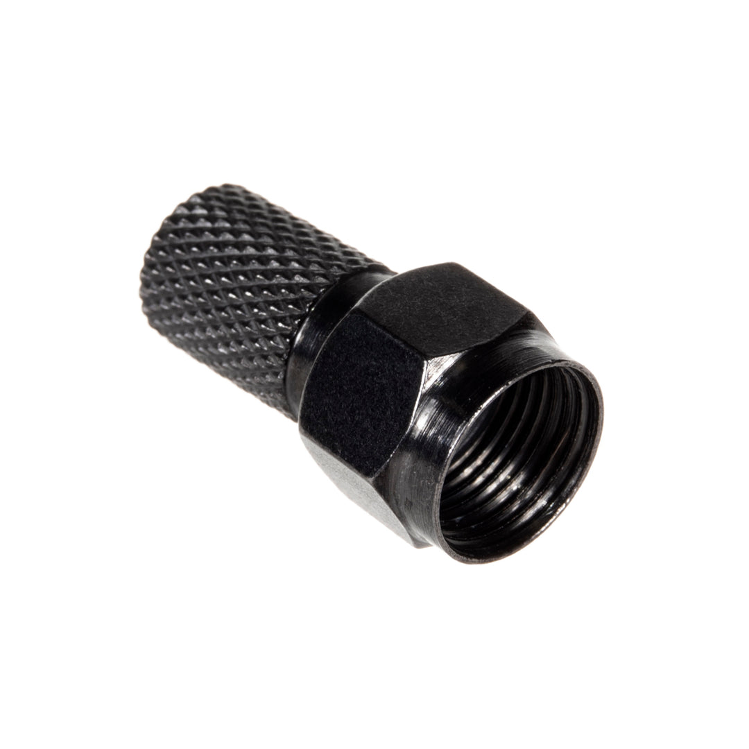 Maclean MCTV-903 100 x Satellite F Connector, TV System, RG5.9, RG6, 6.8mm, Nickel with Gasket, Professional, Black