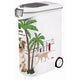 Curver PetLife 20kg Pet Food Storage Container Kibble Dog Cat Food Box with Lid Wheels Litter Sturdy