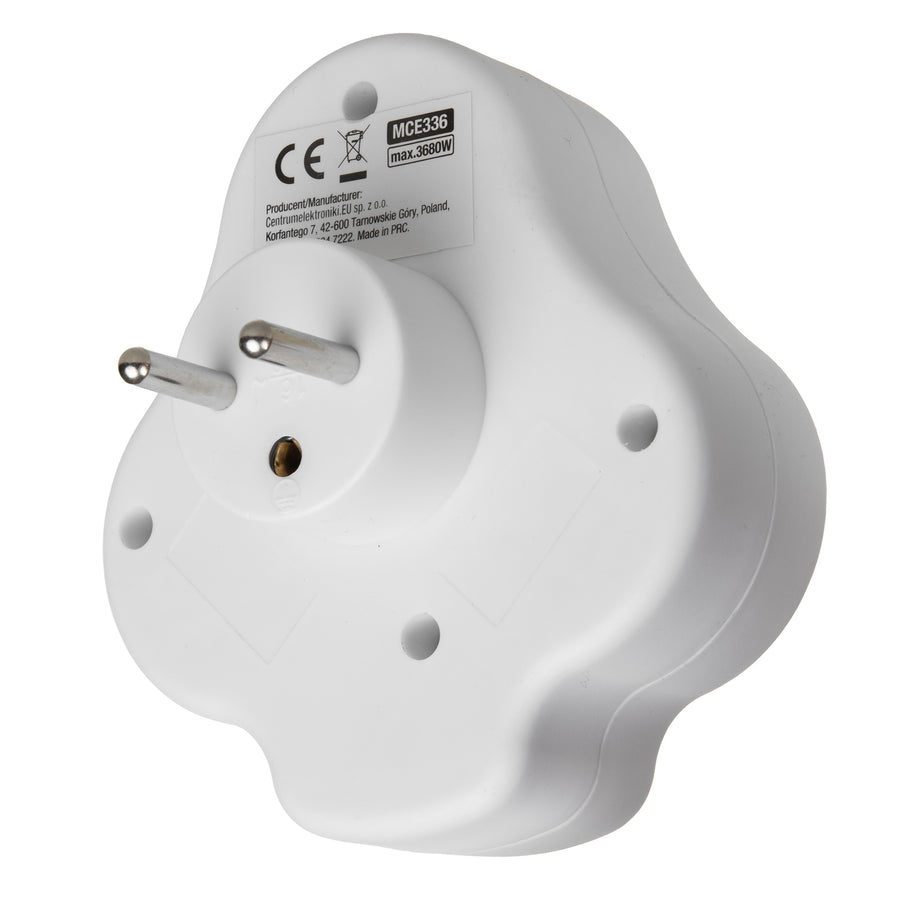 Maclean Power Outlet, 2-Outlet Power Strip with USB A/C 2.4A, Type E, 2x16A, MCE336 E