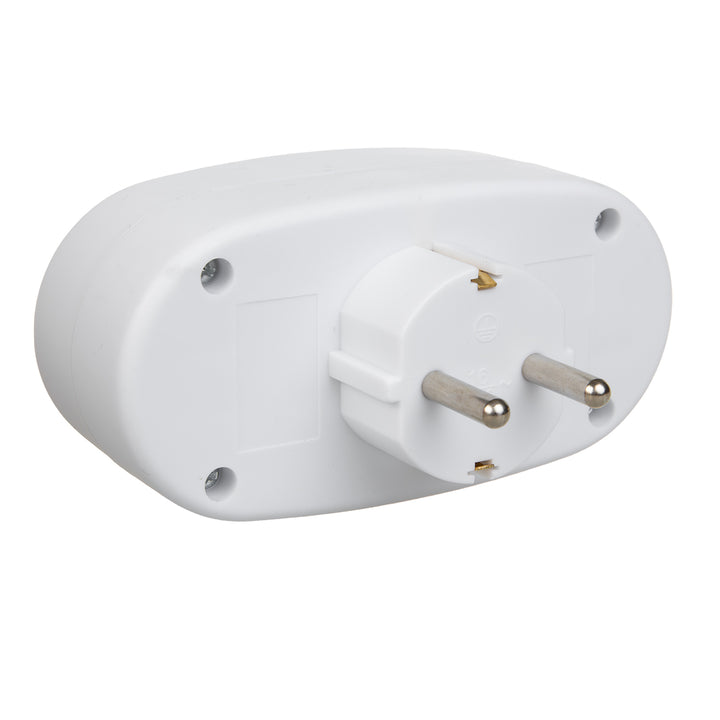 Maclean Current Outlet, Socket Splitter with 2 Sockets and Circuit Breaker, Type F, 2x16A, MCE338 F