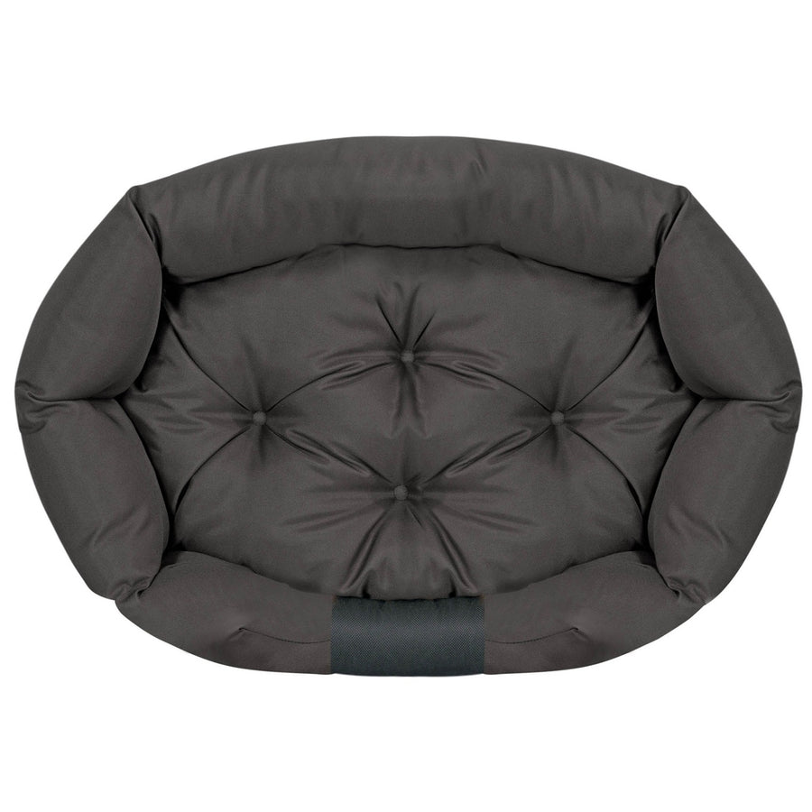 KingDog Prestige Dog Bed Pet Bed Oval Waterproof PVC Codura 100% Polyester Weight: 240gr/m2 75x50 cm Black CODUOWAL75/50CZA