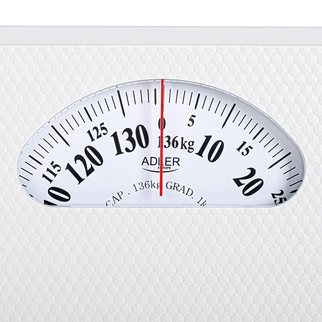 Adler AD 8179 Mechanical Bathroom Scale – Classic White Design