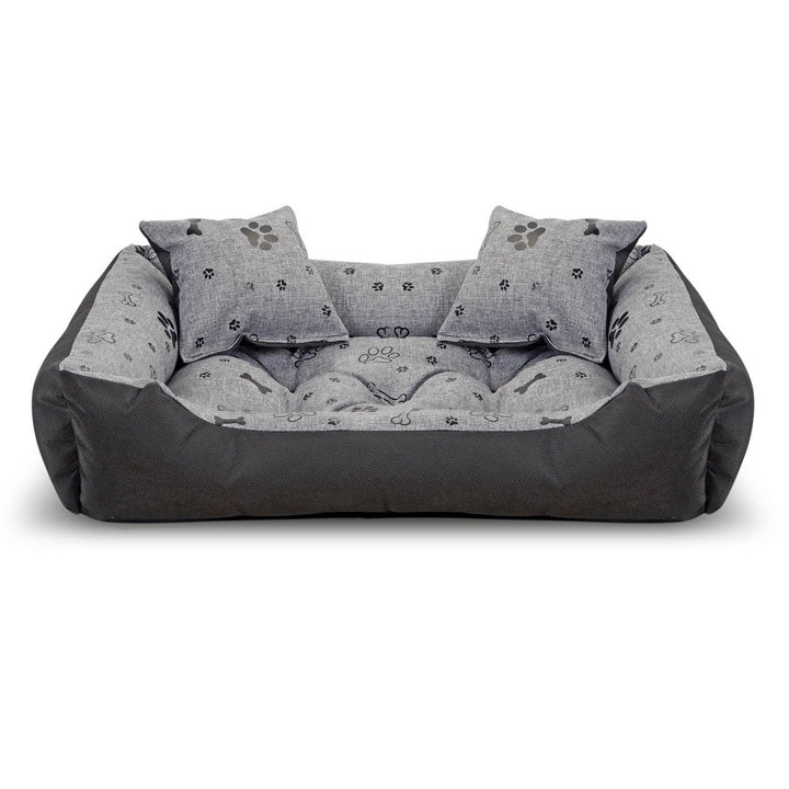 Dog cat playpen bed, 90 x 75 cm, design: bones, waterproof, Prestige