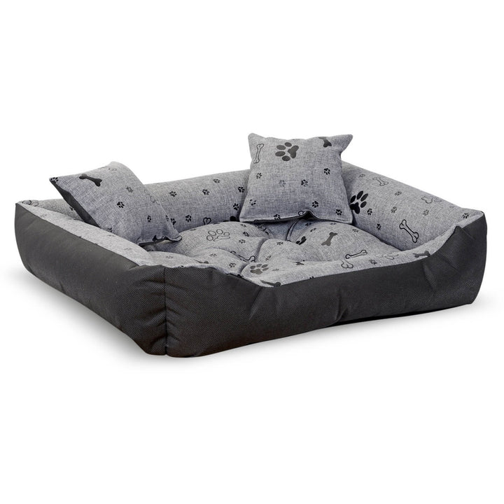 Dog cat playpen bed, 90 x 75 cm, design: bones, waterproof, Prestige