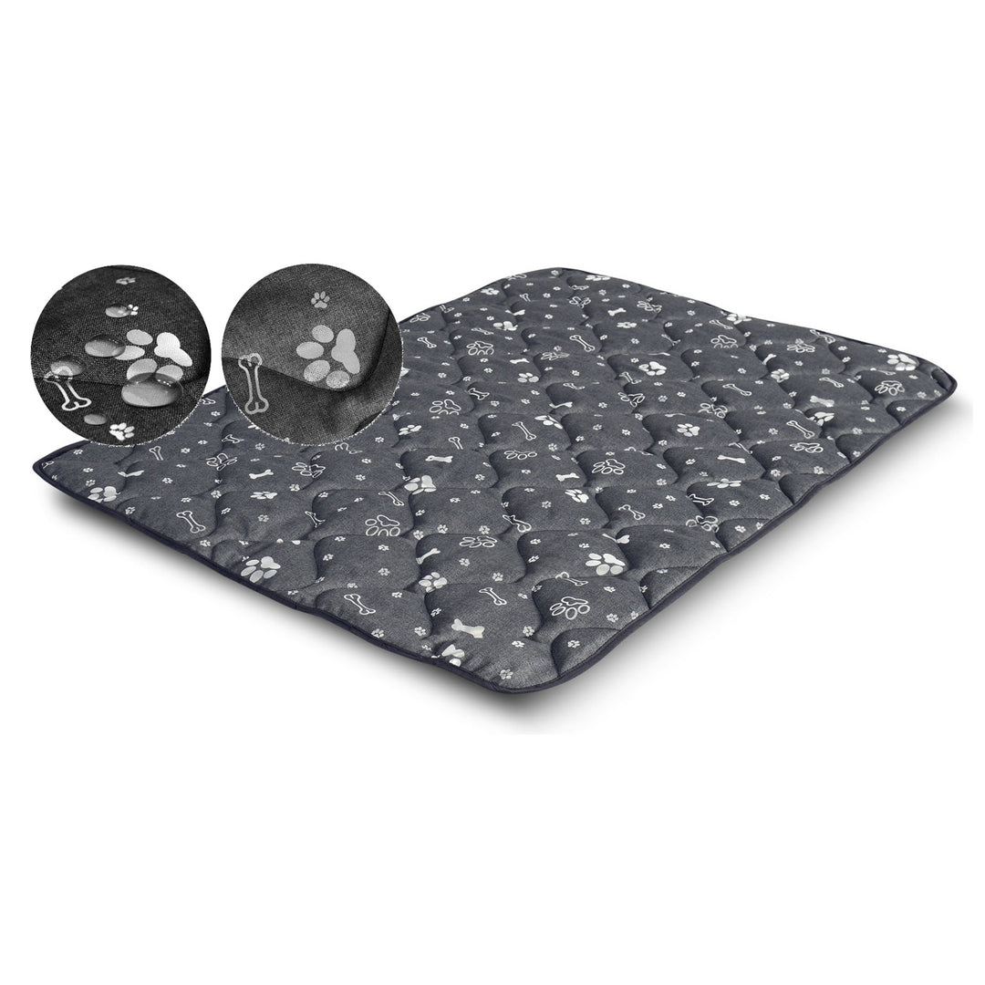 Prestige Dog Bed Dog Mat Durable Waterproof Dog Mattress (100 x 70 cm, Silver Bone)