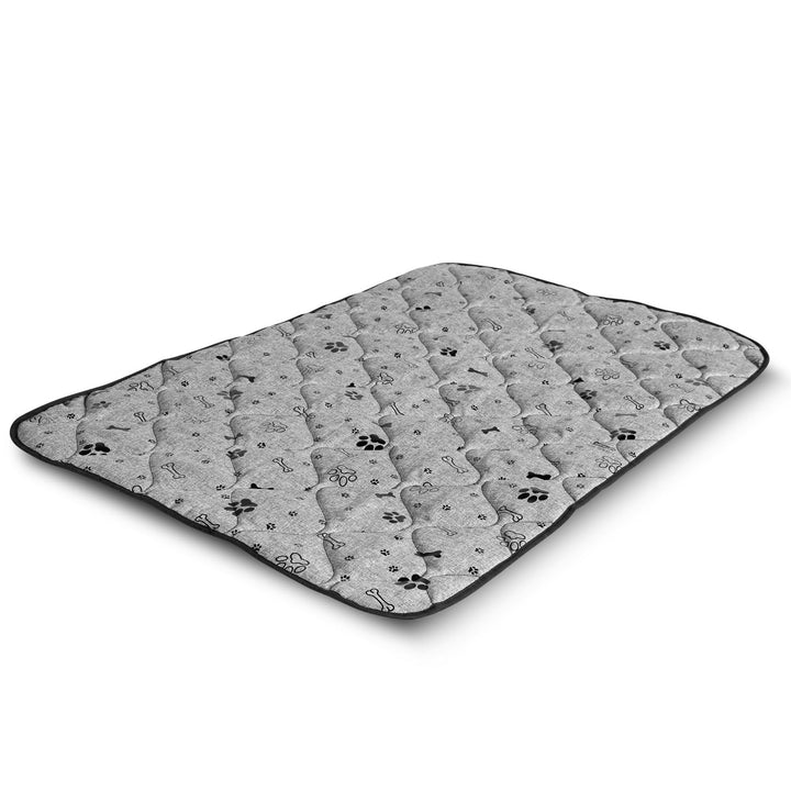 KingDog Prestige Dog Bed Dog Mat Durable Waterproof Dog Mattress (100 x 70 cm, Black Bone)