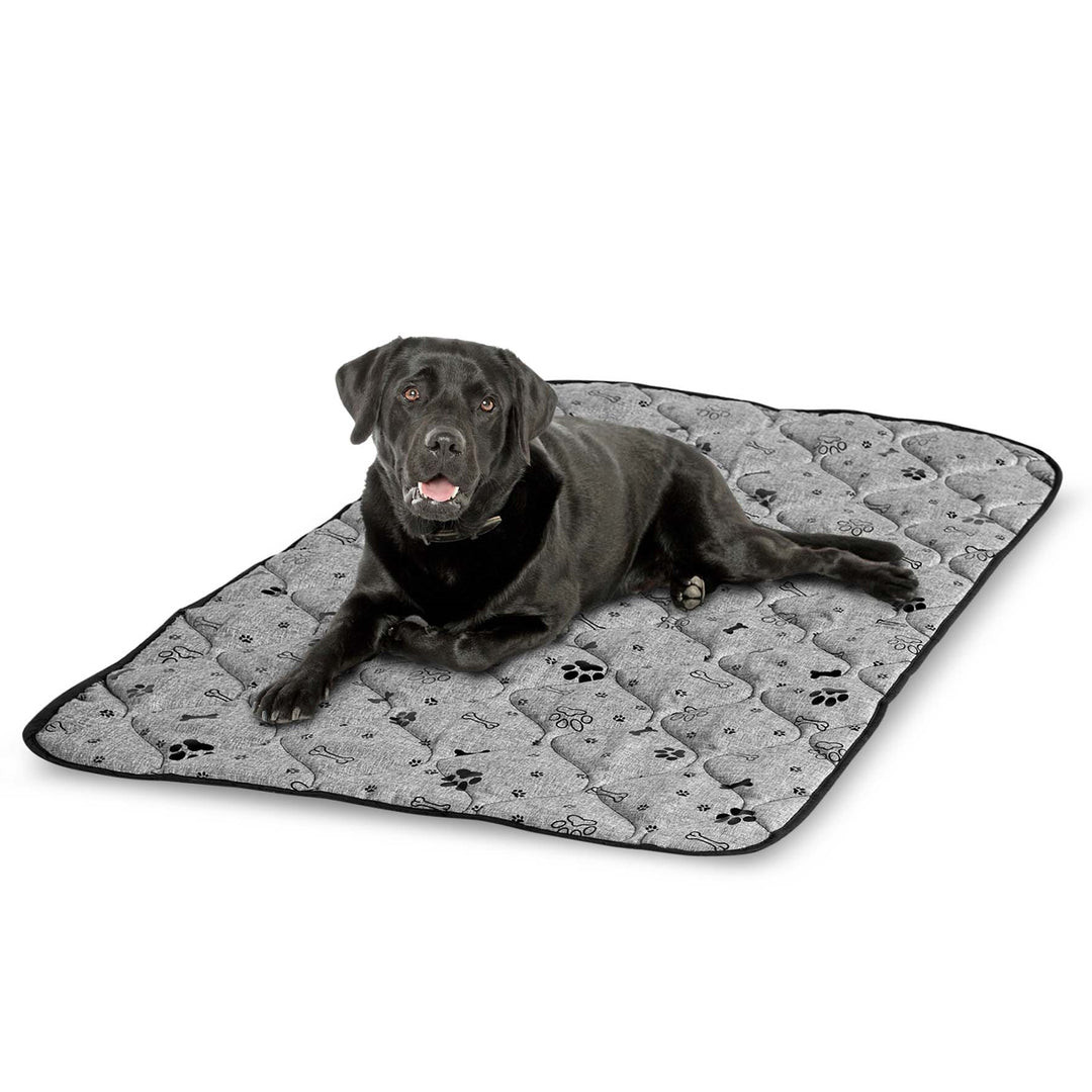 KingDog Prestige Dog Bed Dog Mat Durable Waterproof Dog Mattress (120 x 80 cm, Black Bone)