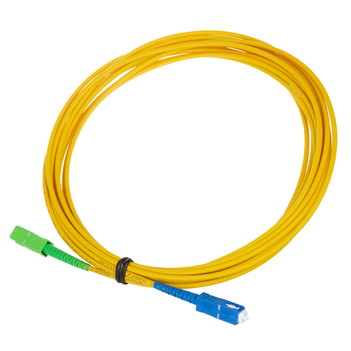 Maclean fiber optic patchcord cable, SC/APC-SC/UPC SM 9/125 LSZH, single mode, 1m length, simplex, G657A2, MCTV-401