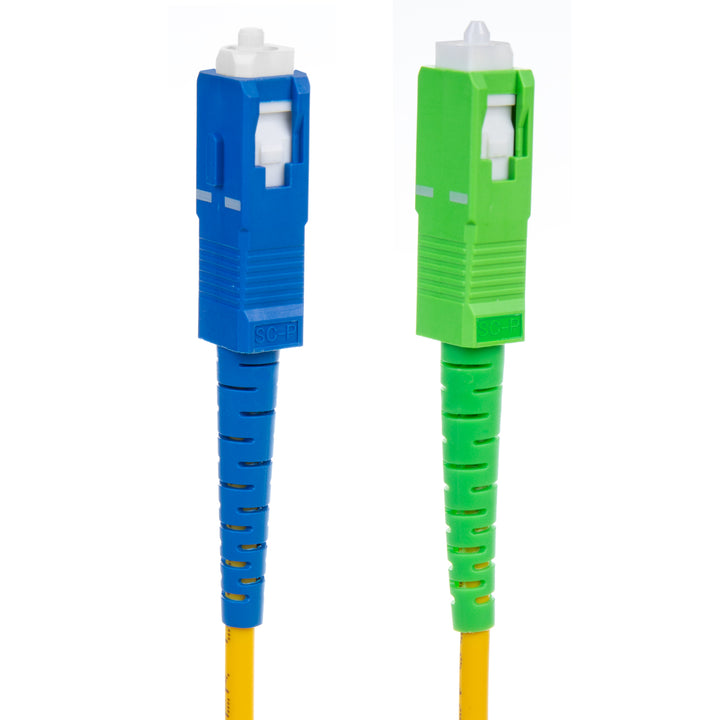 Maclean fiber optic patchcord cable, SC/APC-SC/UPC SM 9/125 LSZH, single mode, 1m length, simplex, G657A2, MCTV-401