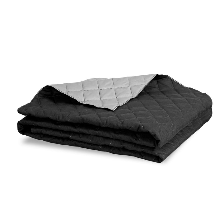 Medicline Comforter Double Sided Quilt for the Bed 100% Microfiber Polyester Antiallergic Sleeping Blanket 160 x 200 cm, gray / black