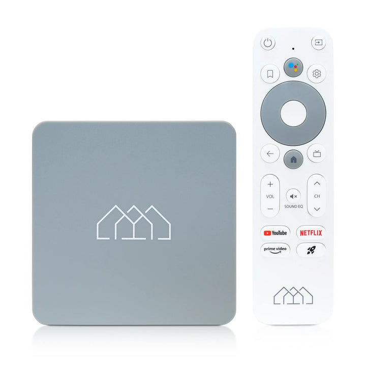 AB-COM Homatics Box HD Media Player with Remote Control Media Streaming Client Android TV 11, 32GB, 1.5GB RAM Bluetooth 5.0 Supports AV1 and Chromecast