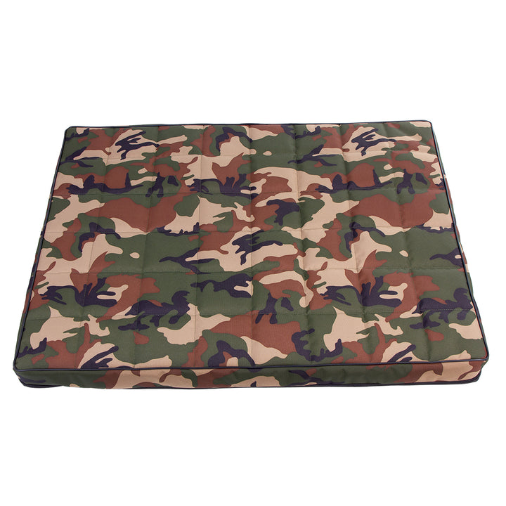 Mestizo Vigo Dog Mattress Dog Bed Dog Mat Mattress for Dogs Non-Slip Quilted Base Waterproof Cordura Polyester Fabric (80 x 60 x 5 cm, Camouflage Pattern/Black)