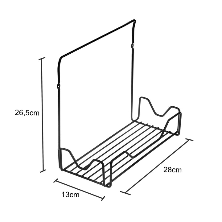 ABJ bathroom shelf, for bath utensils, wall-mounted, black